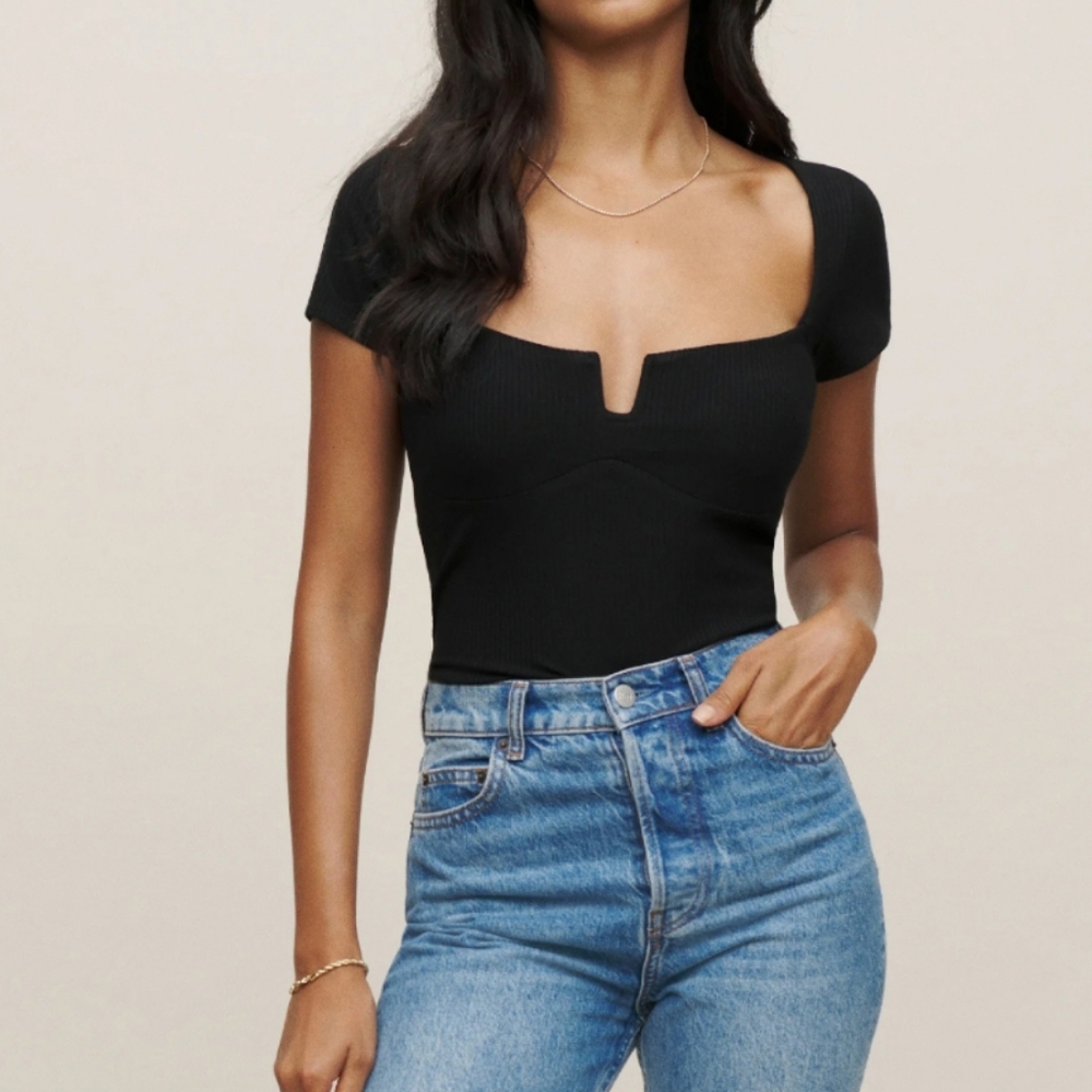NWT Reformation Emely Knit Top